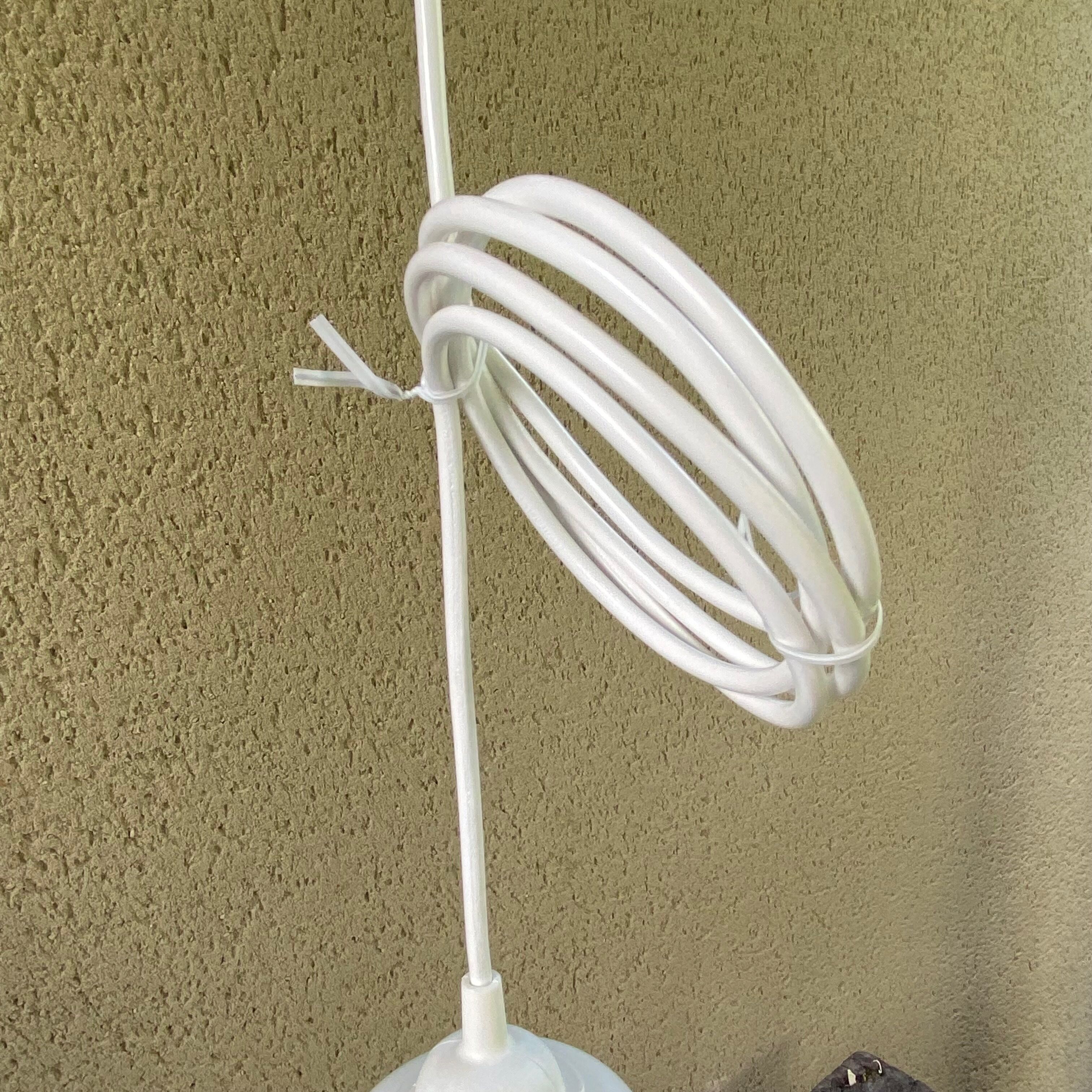 Opaline pendant lamp-Bird decoration-60s