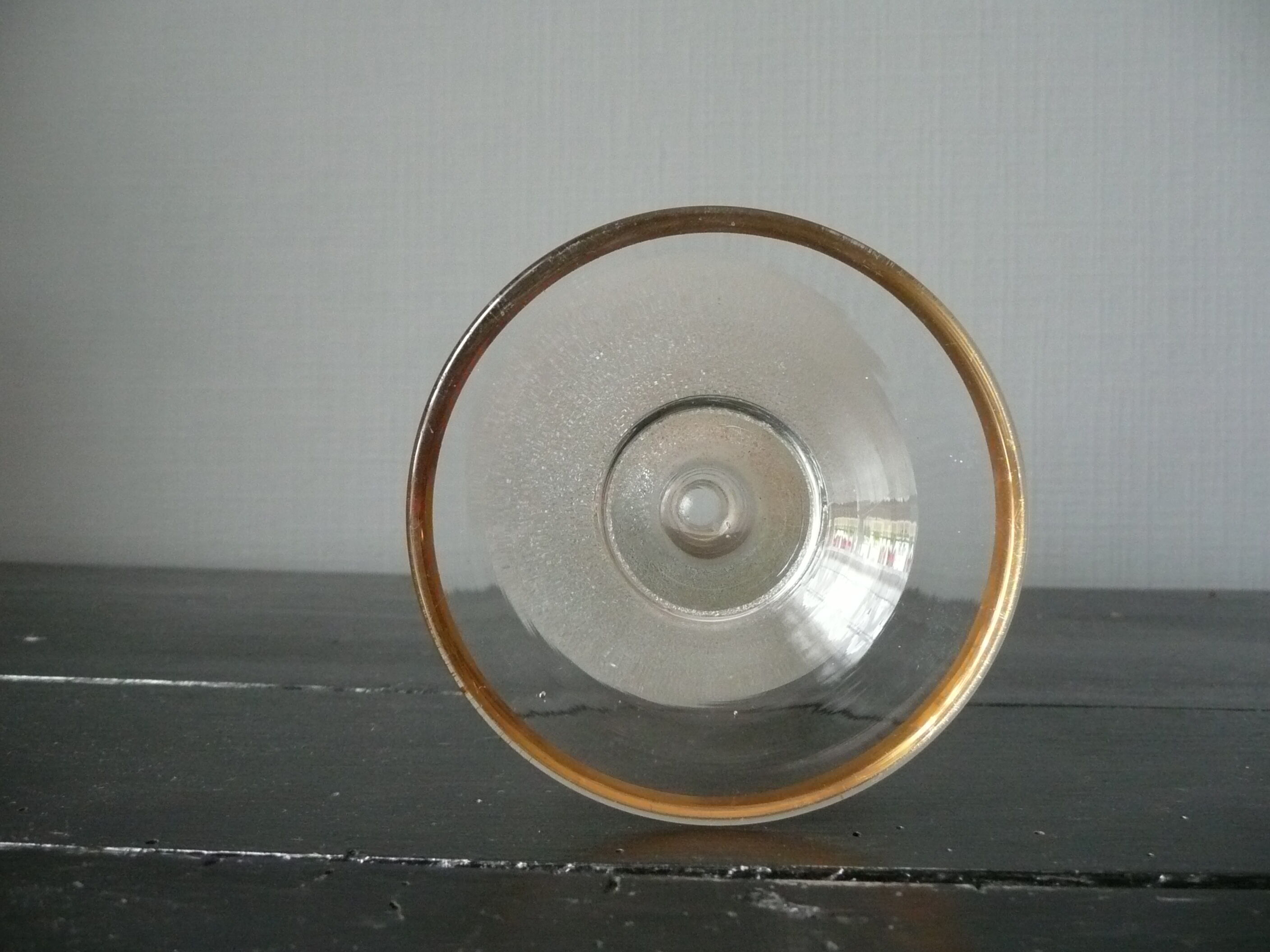 Granite and gold glass vase