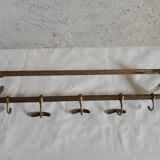 old brass wall coat rack