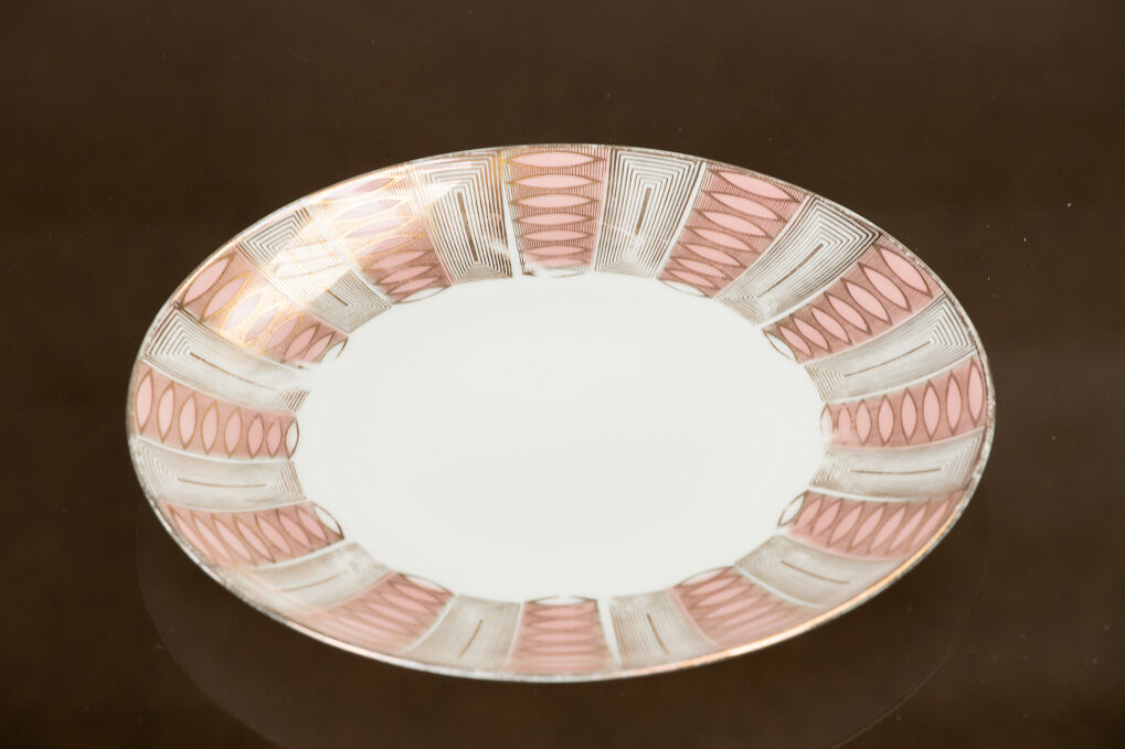 Cup and saucer set in bavaria 1950 porcelain