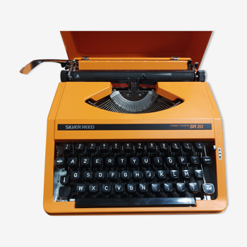 Vintage orange typewriter Silver Reed SR 20