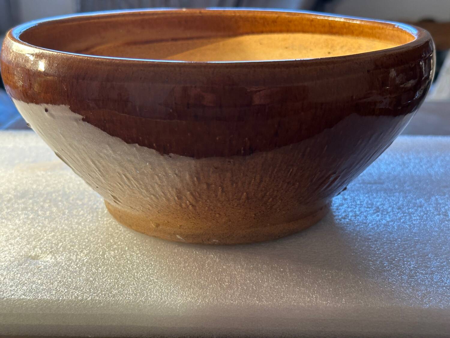 Large antique 19th century stoneware bowl - Origin Alsace