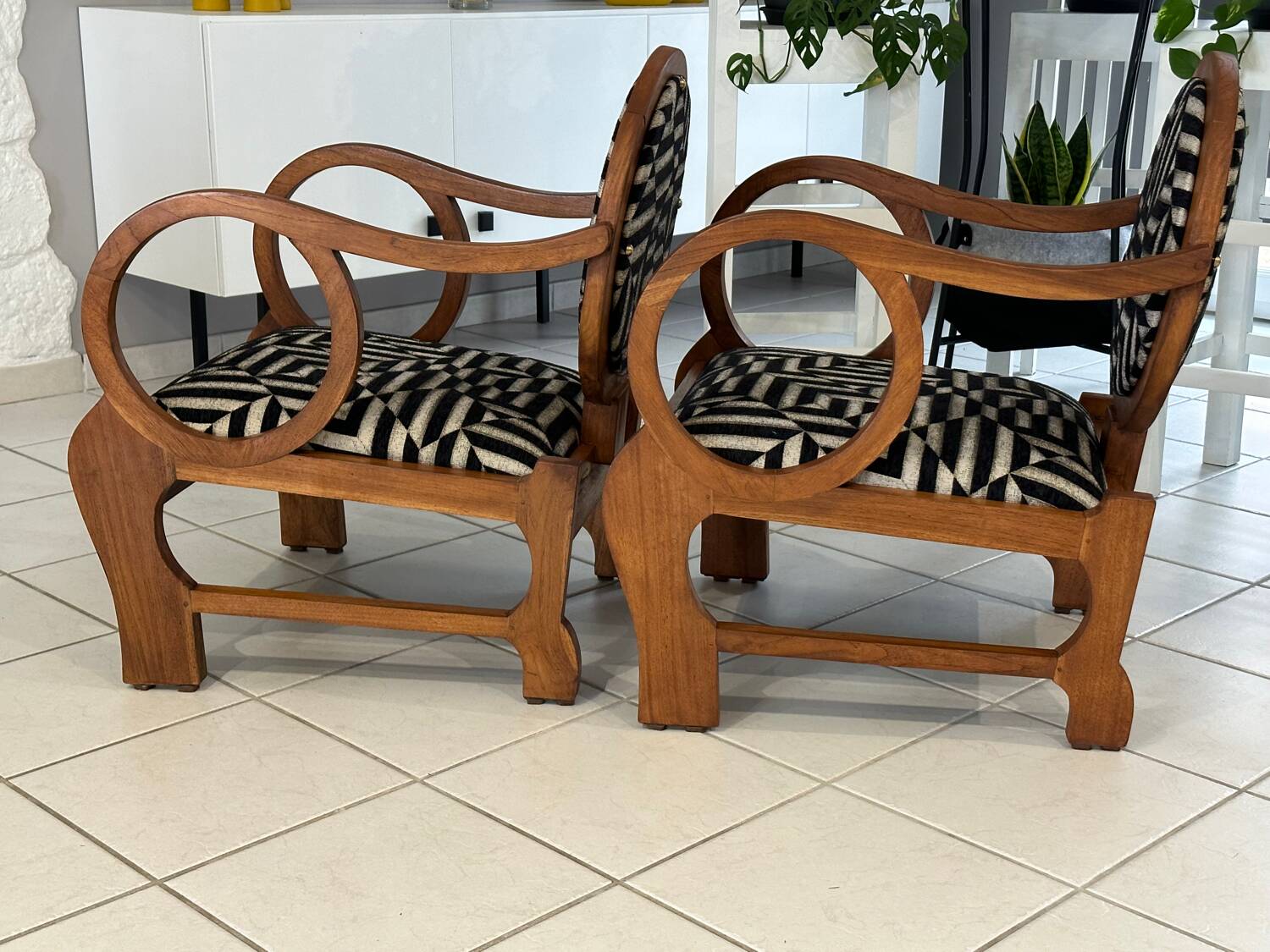 Pair of Art Deco armchairs by Hungarian designer Lajos Kosma, 1930s