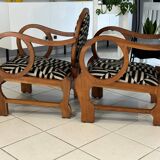 Pair of Art Deco Armchairs by Hungarian Designer Lajos Kosma 1930