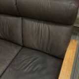Danish two-seater leather sofa B. Morgensen