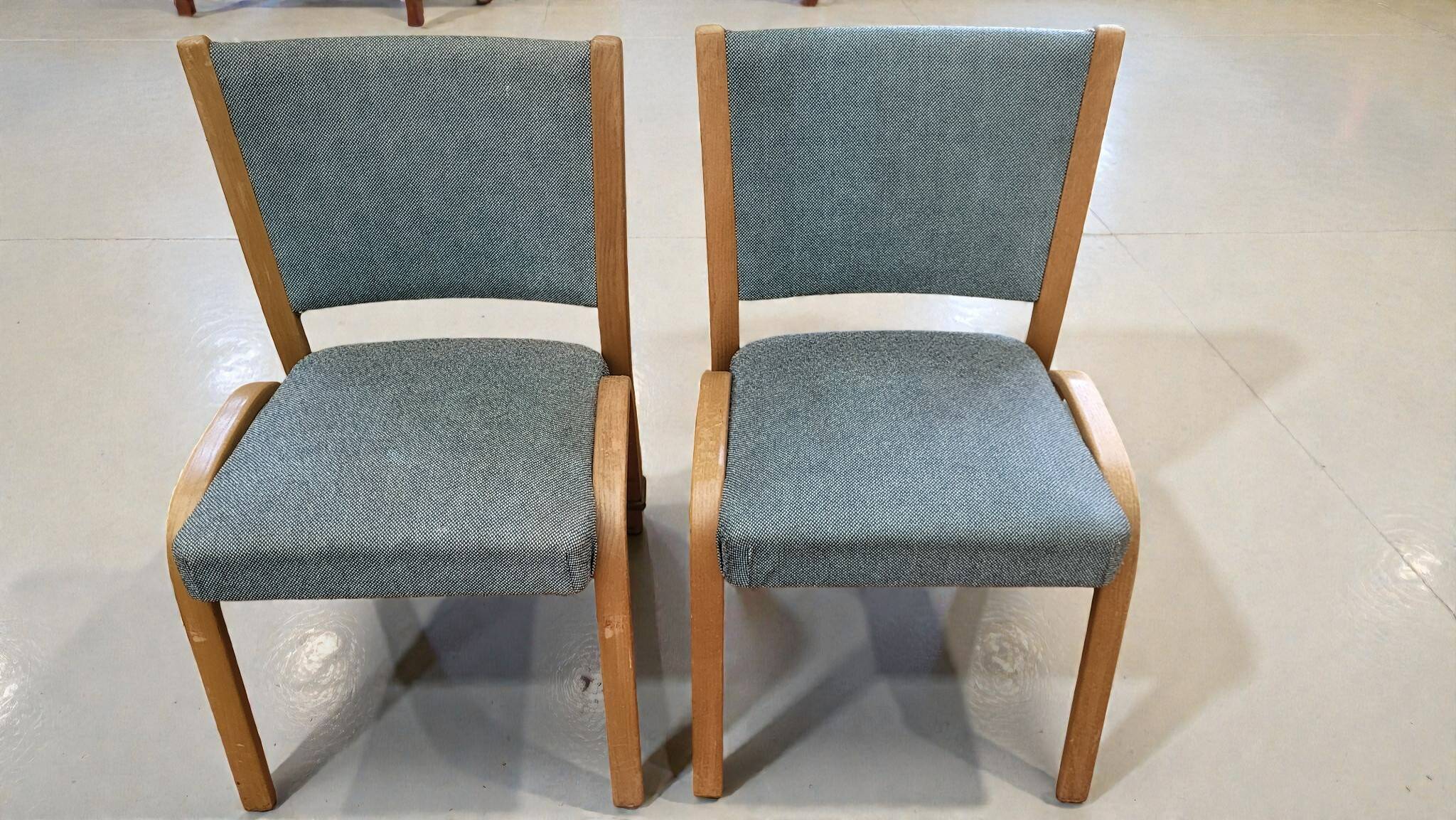 4 Bow wood chairs, Steiner edition, 1950