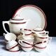 1920s coffee service Céranord from Saint-Amand, 24 pieces.