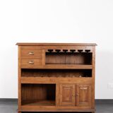 Vintage bar cabinet, bottle rack, with drawers