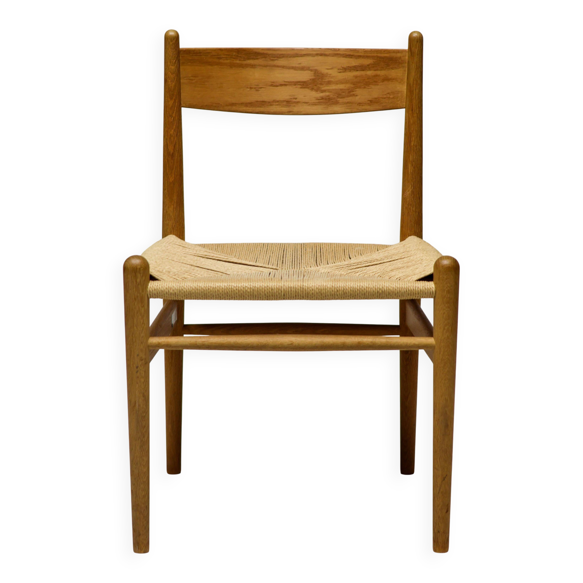 CH36 dining chair, matched, in soap-treated oak by Hans J. Wegner for Carl Hansen.