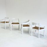 Set of 4 Carimate chairs by Vico Magistretti