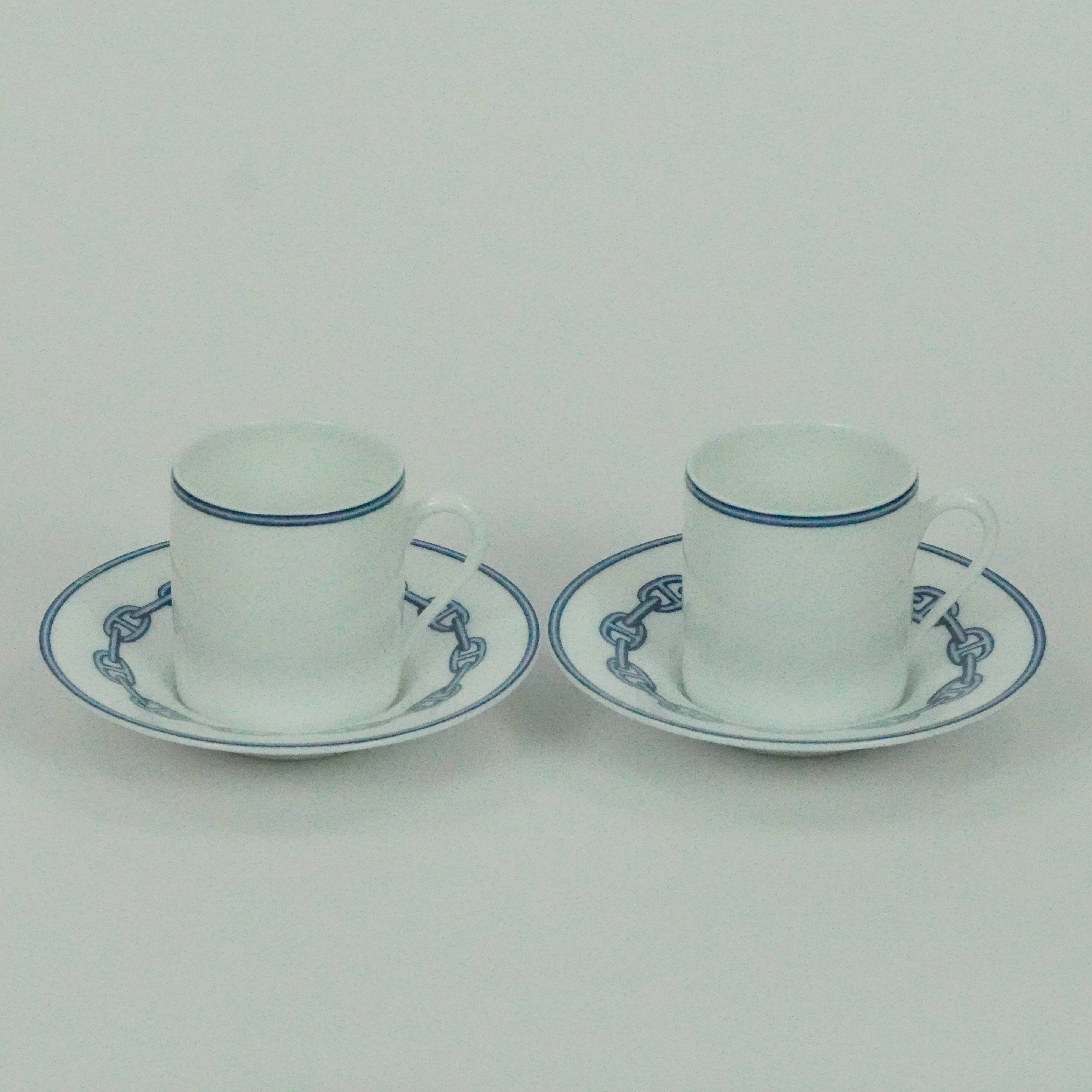 Hermès - Set of Cups and Saucers - Anchor Chain Model
