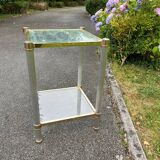 Vintage pedestal table or end table, 70s