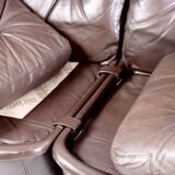 Modular leather sofa by michel cadestin for airborne