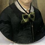 Tableau huile sur toile XIX portrait Chevalier d’Eon