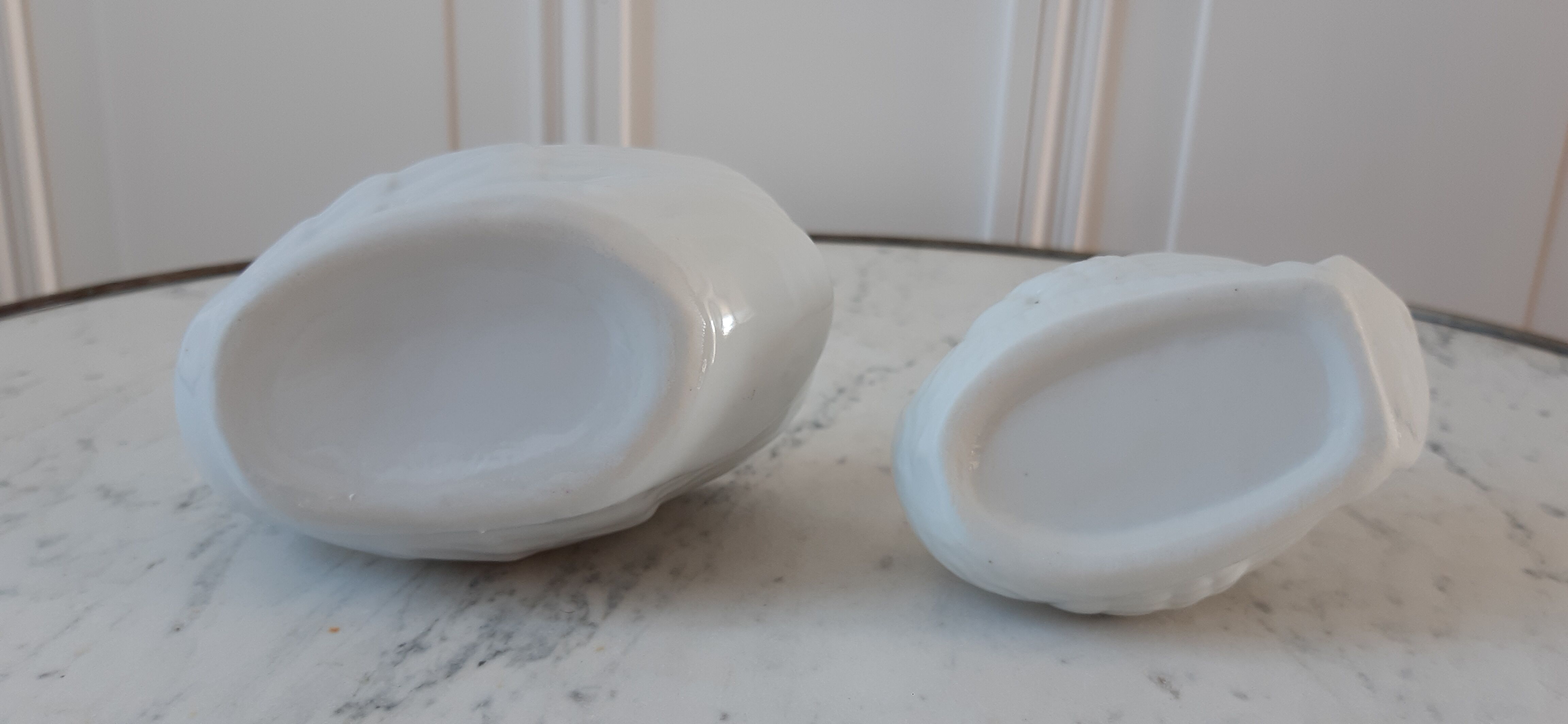 Duo of ceramic swans 50s-60s