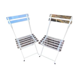 Folding chairs "the invisible" signed Lebovici & Berthet