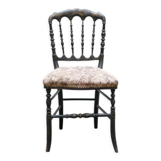 Antique Napoleon III chair in wood and fabric