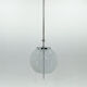Mid-century milk glass & chrome pendant light