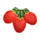 Vintage strawberry-shaped beggar or servant