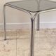 1970s coffee table glass and chrome steel