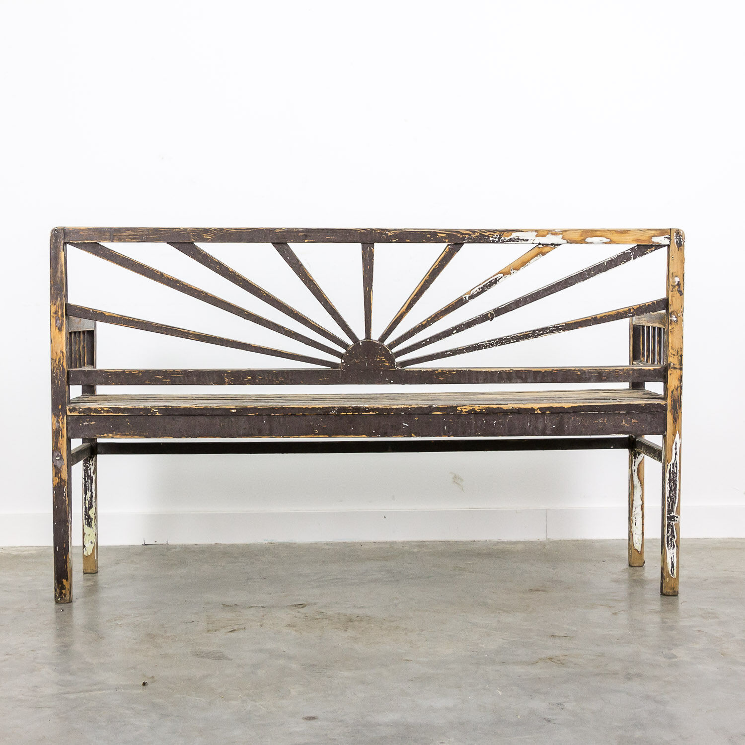 Wooden bench “Sunrise” patina