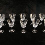 10 white wine glasses in baccarat crystal model cote d'azur