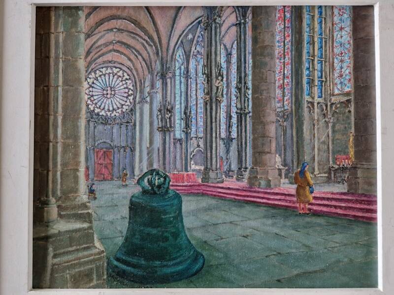 Christian Xapella (1927-2021) - Oil on canvas - Saint Nazaire Cathedral