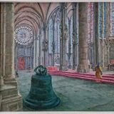 Christian Xapella (1927-2021) - Oil on canvas - Saint Nazaire Cathedral