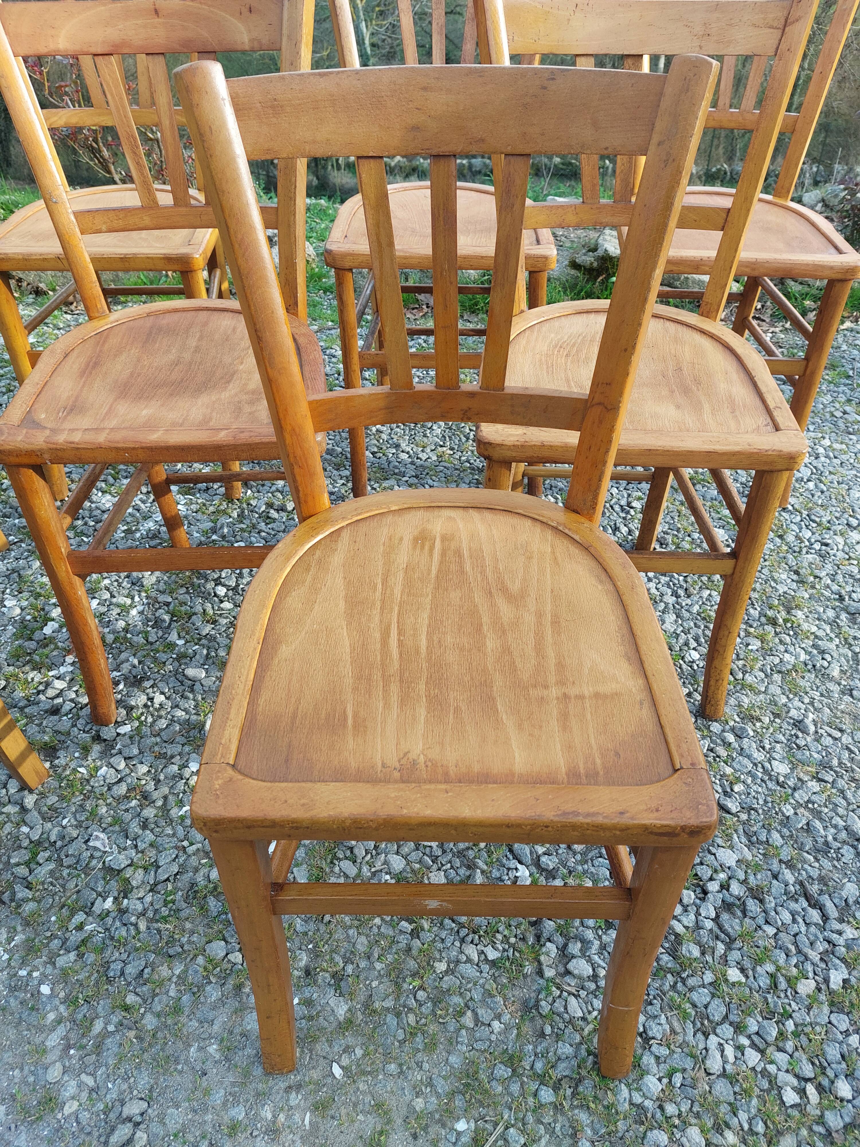 9 wooden bistro chairs, Luterma style