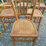 9 wooden bistro chairs, Luterma style