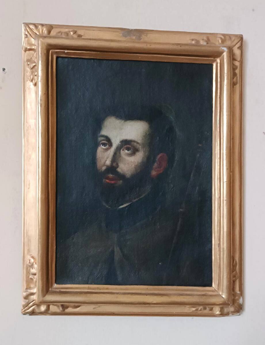 Ancient painting of Saint Francis Xavier - Italian school, late 17th century