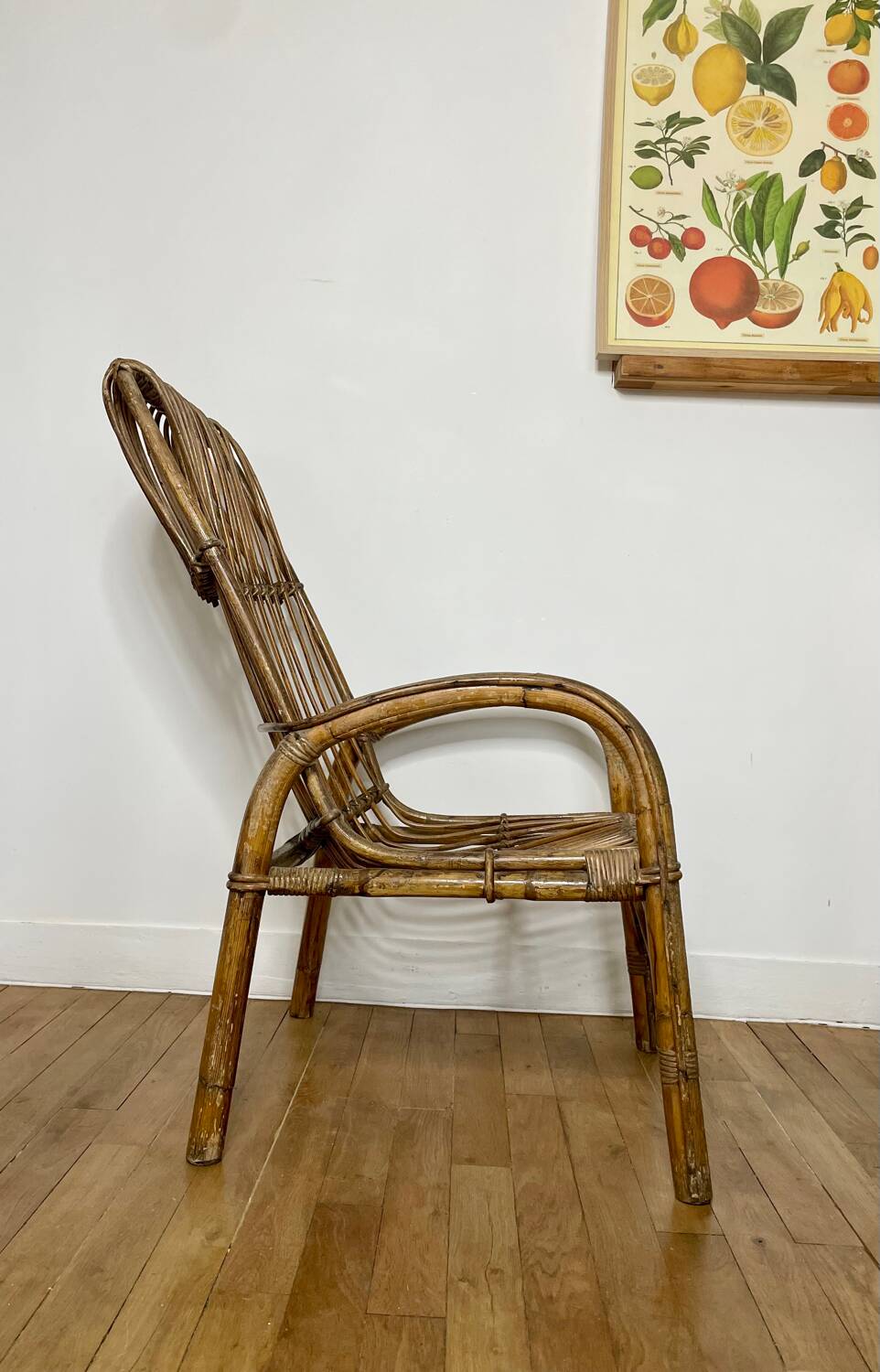 Vintage rattan armchair