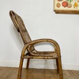 Fauteuil en rotin vintage