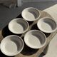 Set of 5 thick white deep plates, no brand, D21.5.