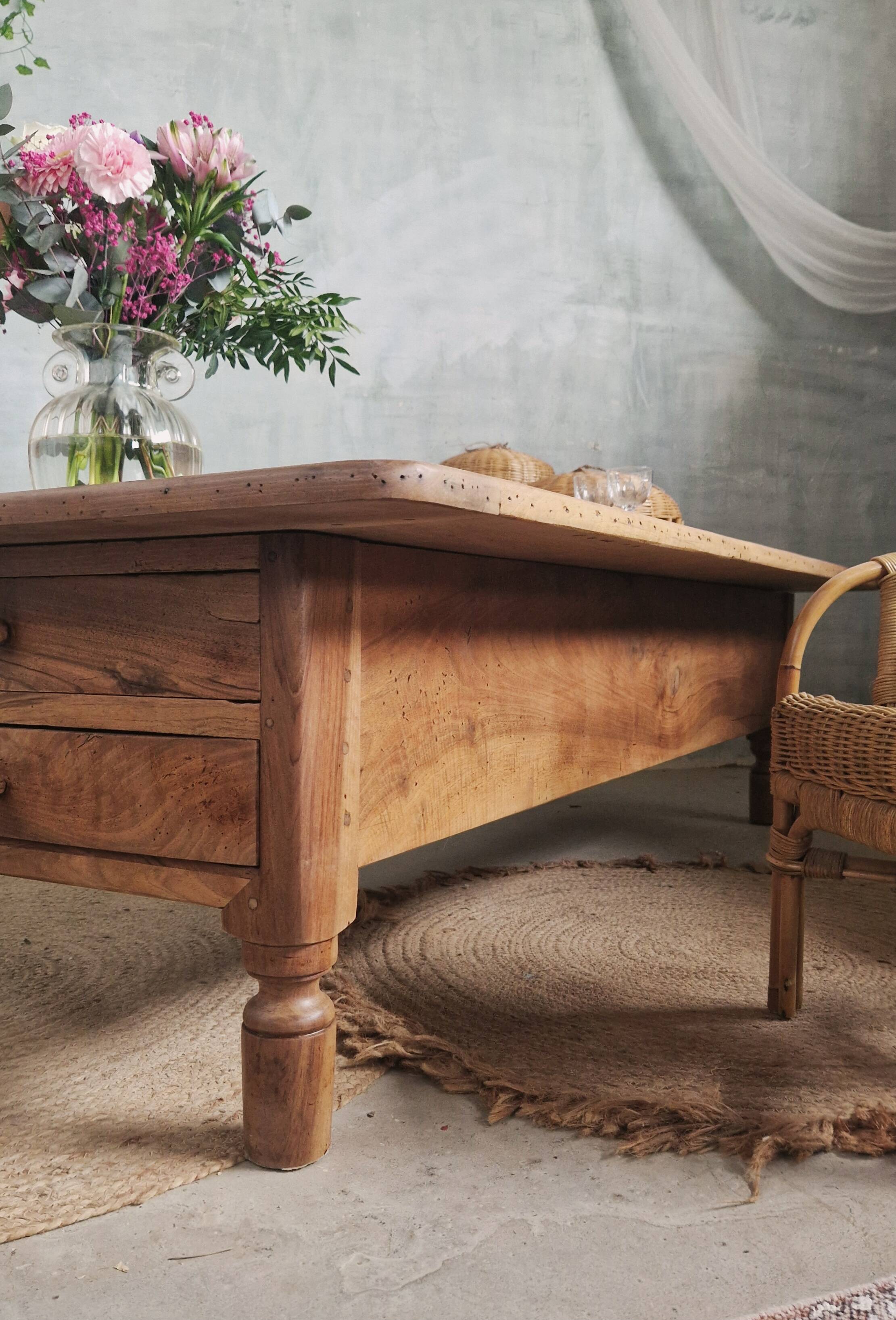 Old and large coffee table