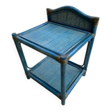 Vintage rattan bedside table
