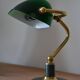 Lampe de banquier socle en marbre vert