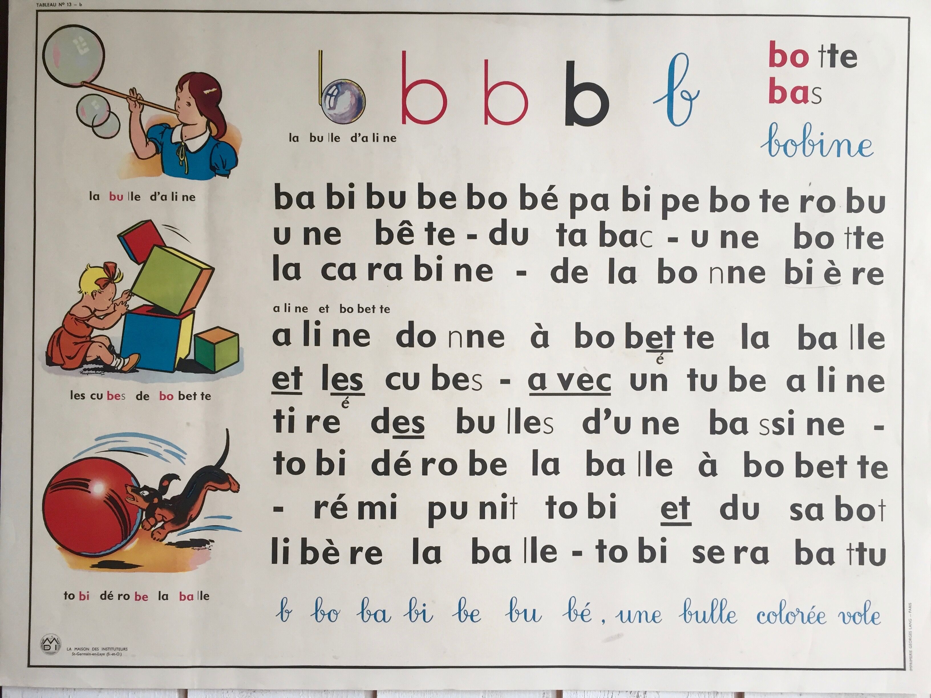 School poster "b, f"