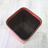 Stitched leather waste paper basket, 1960s