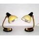 Pair of 1950s Design Bedside Table Lamps Art Nouveau, Stilnovo, Rockabilly