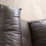 Le bambole chaise longue in brown leather By Mario Bellini for B&B Italia,