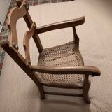 Children's armchair in canework