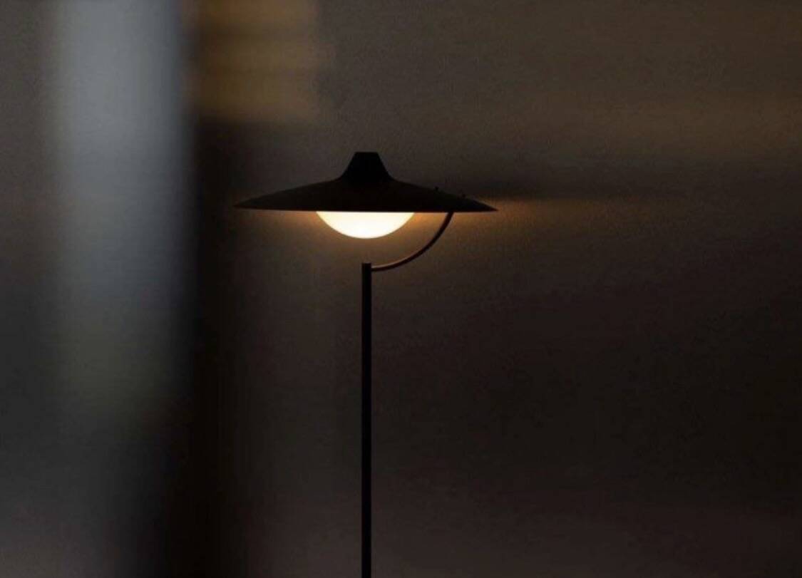 DCW Paris Biny black floor lamp, brand new and packaged.