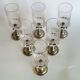 Series of six crystal water glass with tin foot 92° 280 ml