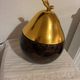 Vintage pear-shaped Luxium ice bucket – tortoiseshell & gold – year
