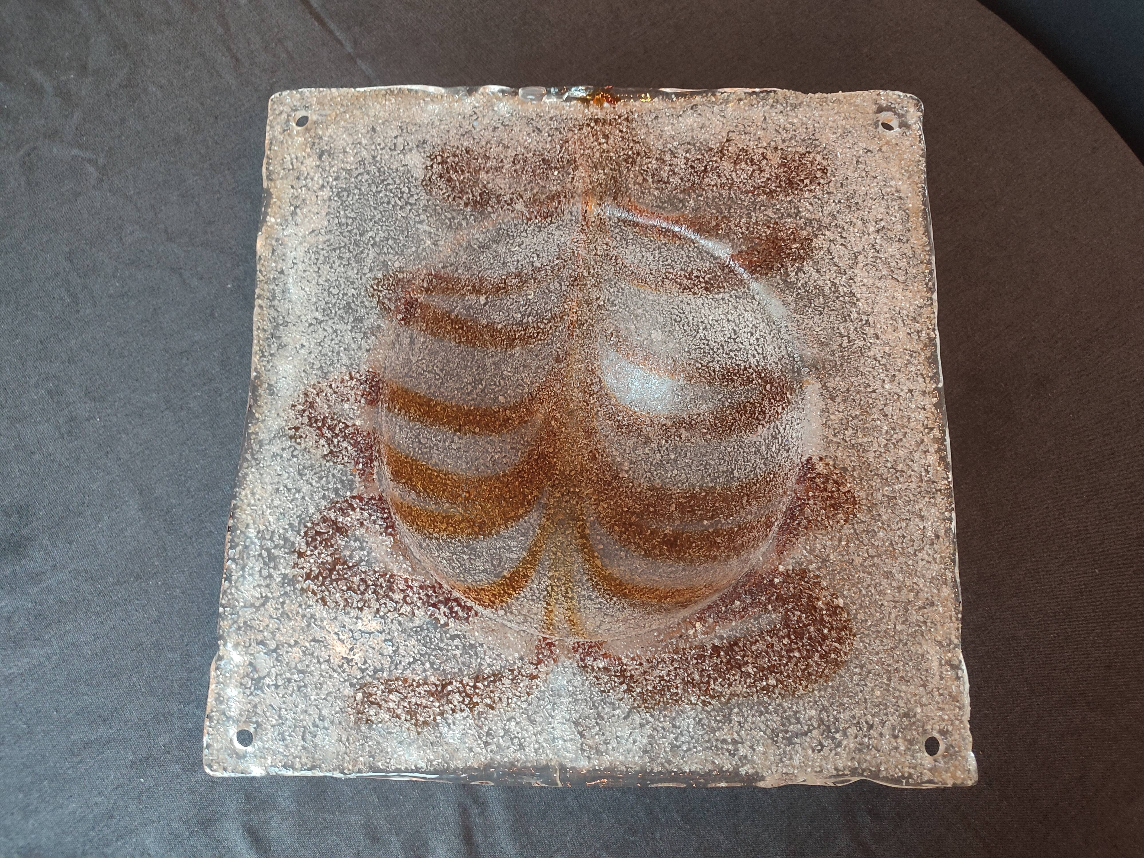 Large vintage Murano glass wall light