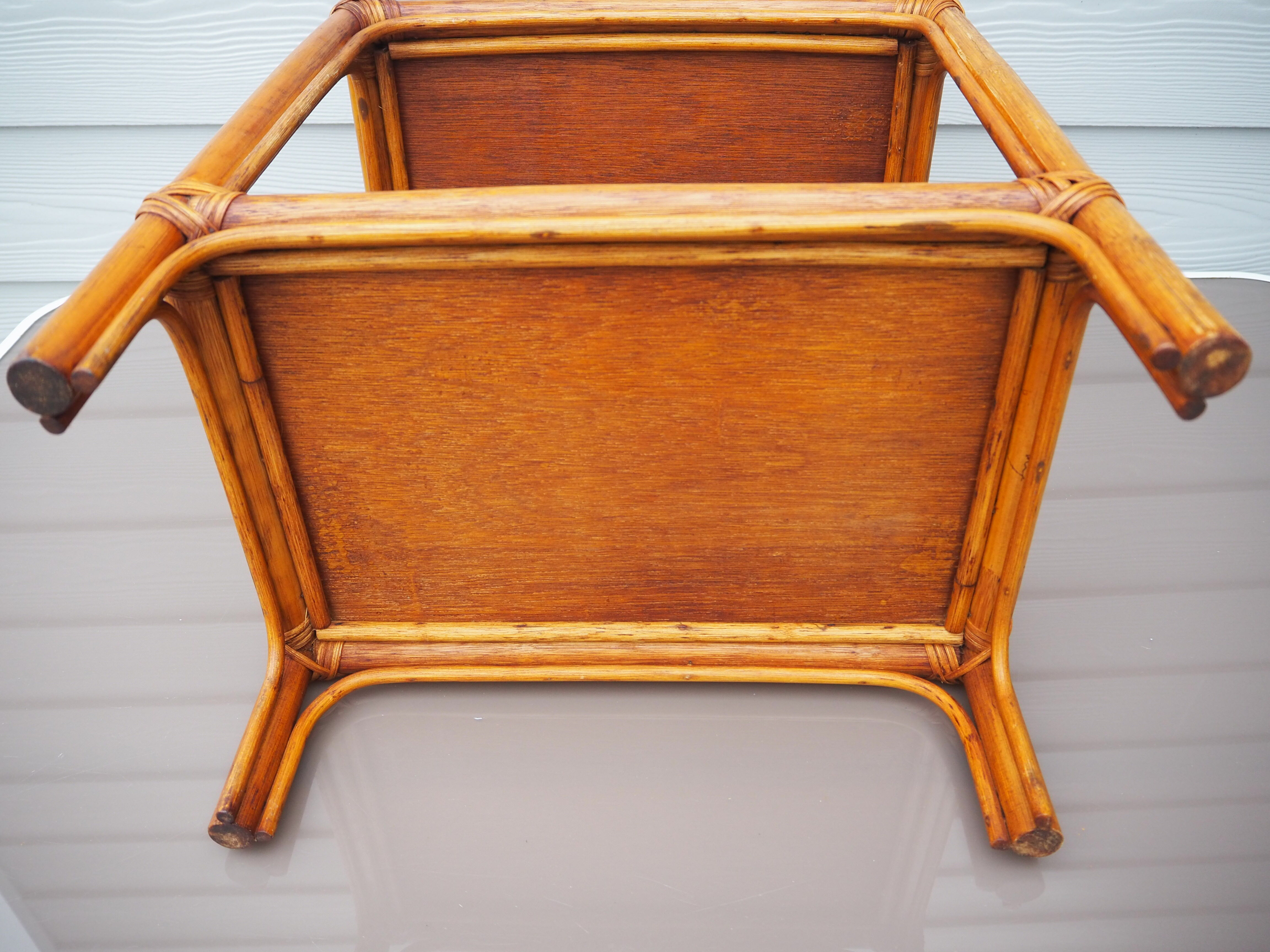 Night table, side table or end of rattan sofa