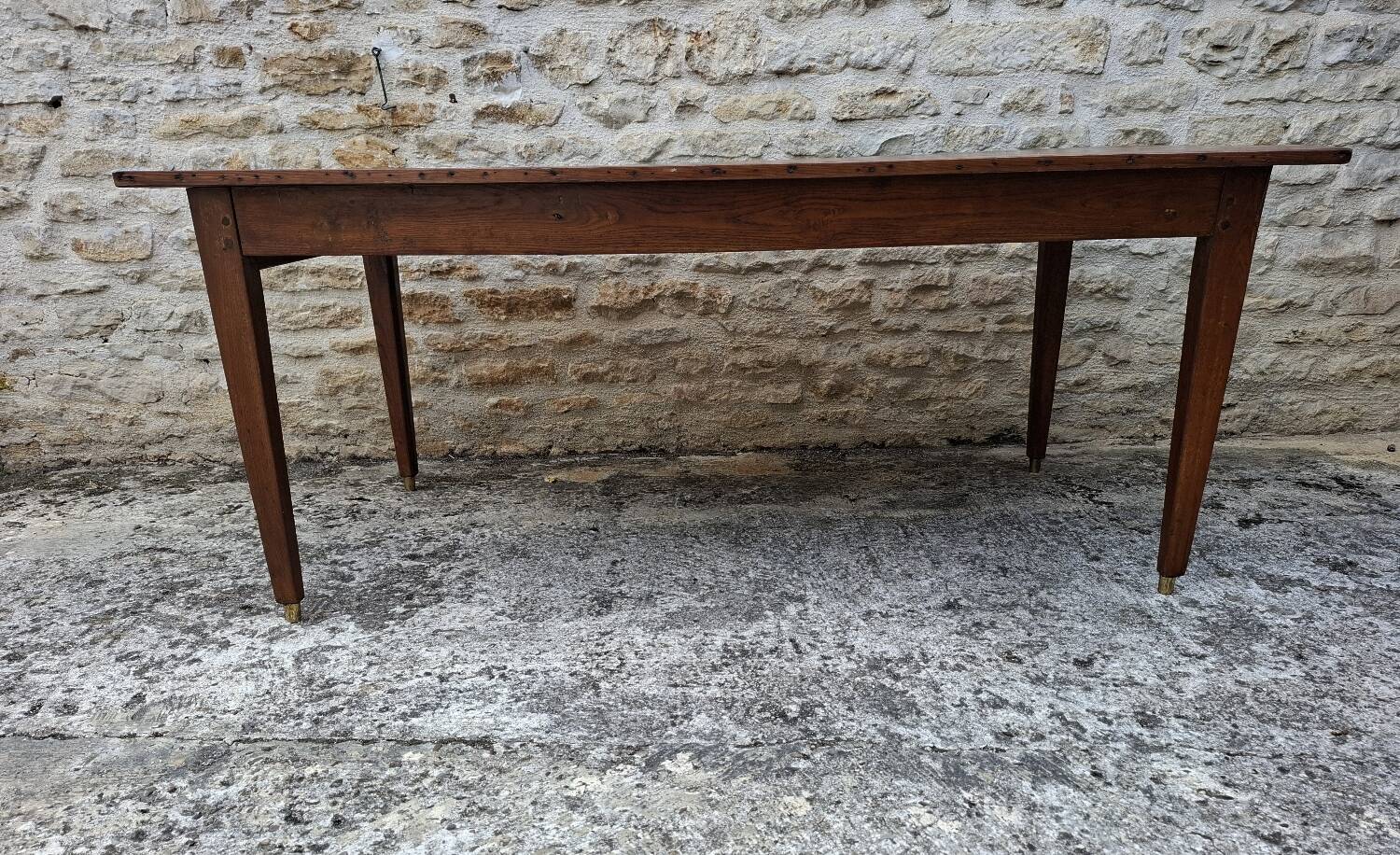 Table de ferme en chêne et sapin