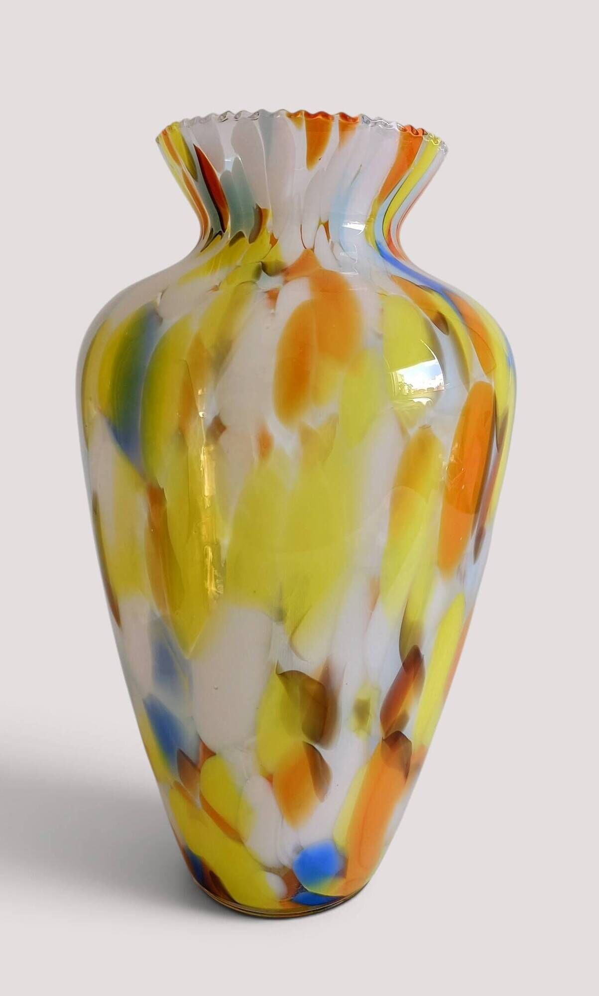 Vintage Murano glass vase, Italy, circa 1960, coloured artistic glass.