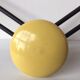 Vintage coat rack 3 heads yellow metal in the years 60-70
